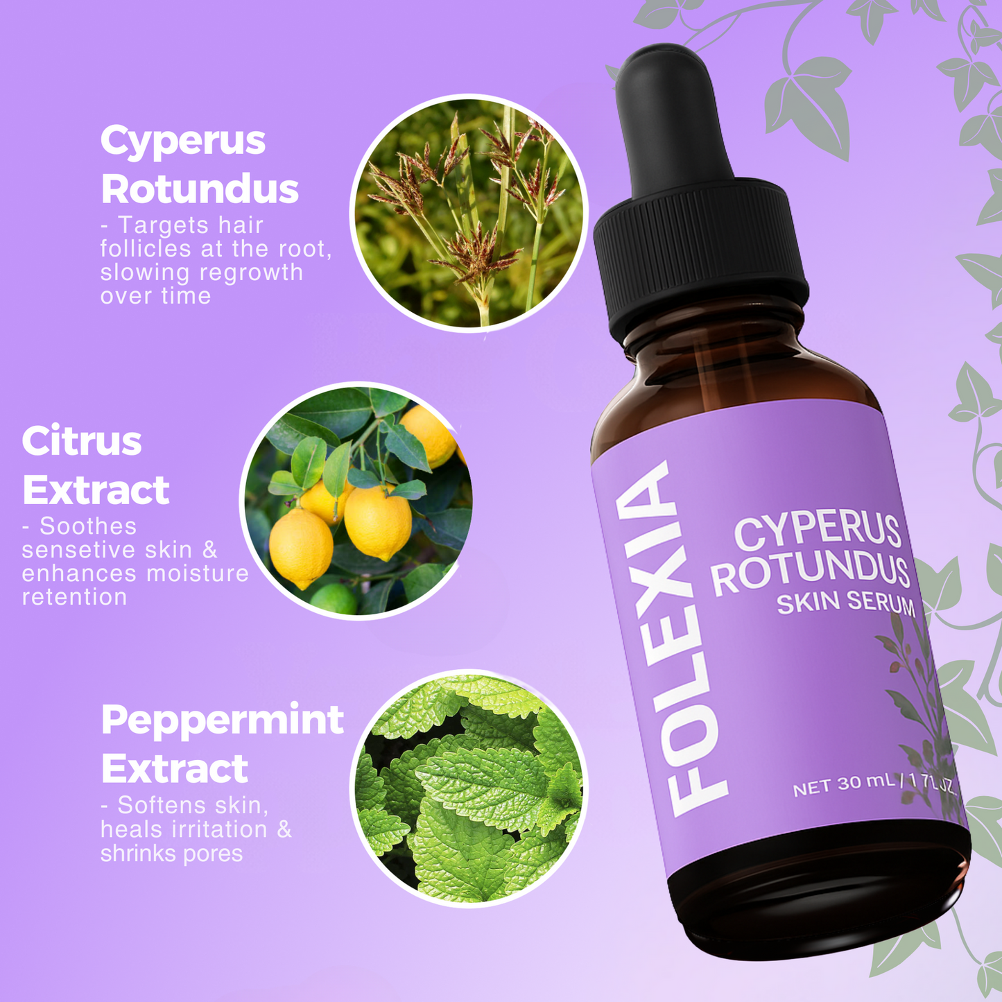 Cyperus Rotundus Hair Reduction Serum